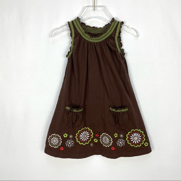 Carter’s Girls A-line Brown Pocket Dress 3T